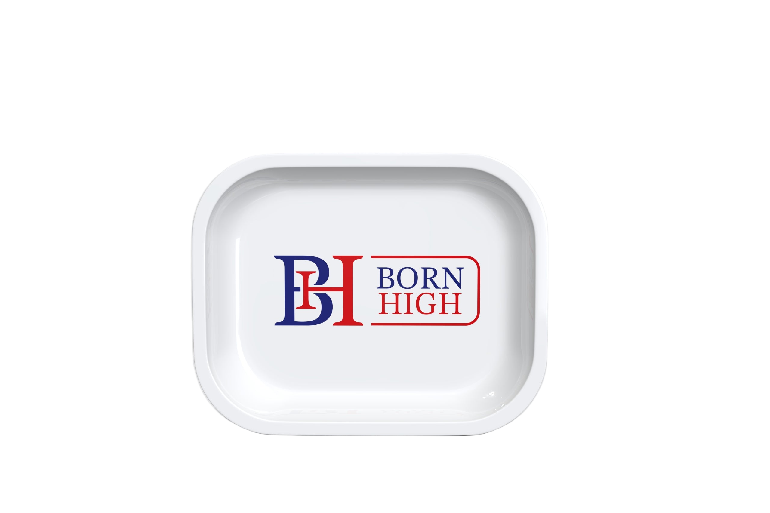 Born High White Metal Rolling Tray (18x14 cm)