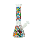 10-Inch Floral Glass Water Pipe – 5mm Thick