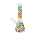 10-Inch Floral Glass Water Pipe – 5mm Thick