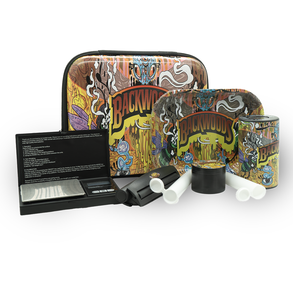 Combi Smoking Accessory Set – All-in-One Portable Kit with Tray, Grinder, and Storage