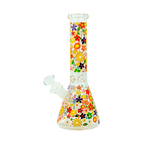 10-Inch Floral Glass Water Pipe – 5mm Thick