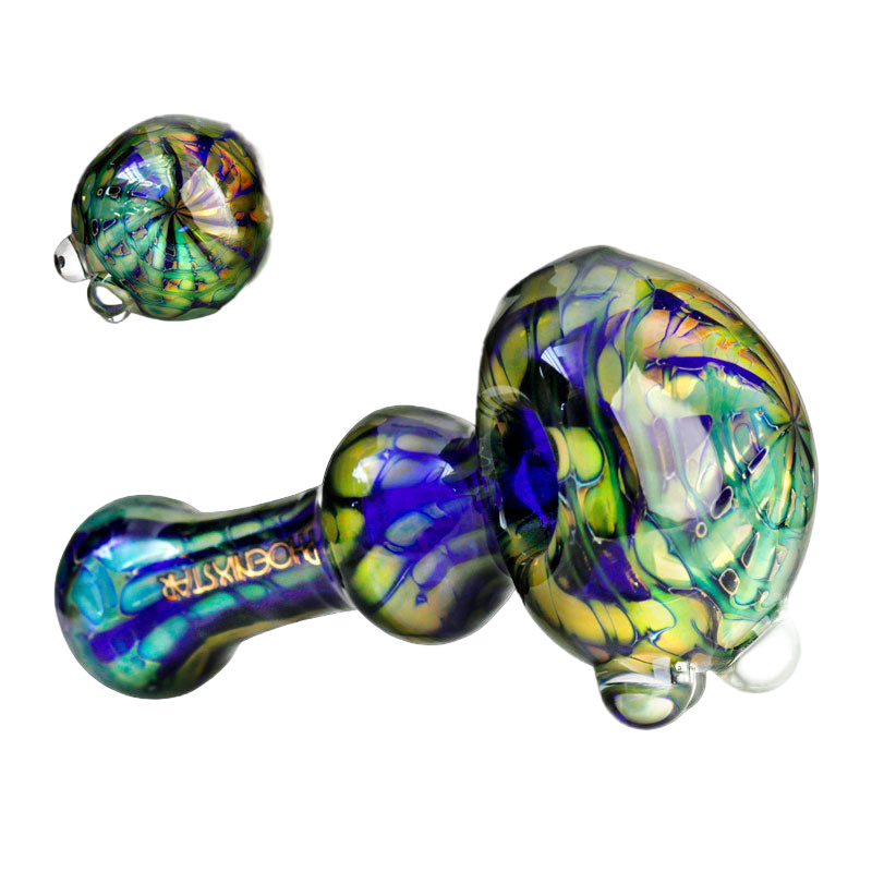 Phoenix Glass Spiral Spoon Pipes – Color Swirl Edition