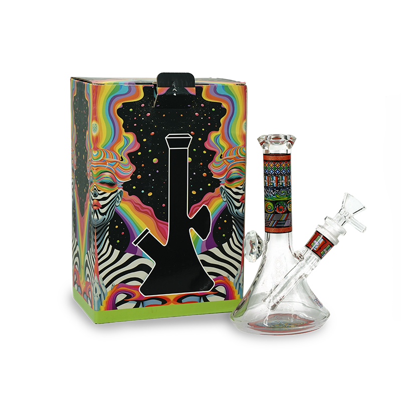 9" Beaker Bong with Psychedelic Print and Gift Box
