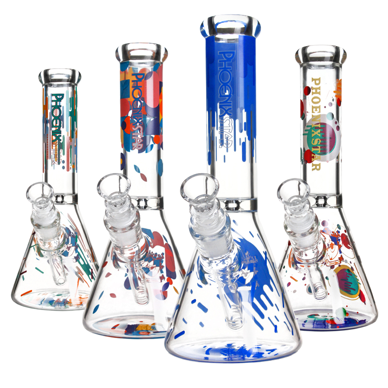 Phoenix Star Printed Beaker Bong – 12" Color Splash Series