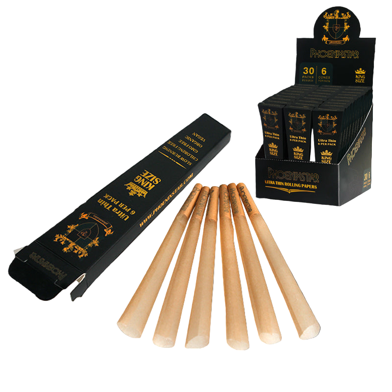 Phoenix Star King Size Pre-Rolled Cones – Ultra Thin Rolling Papers