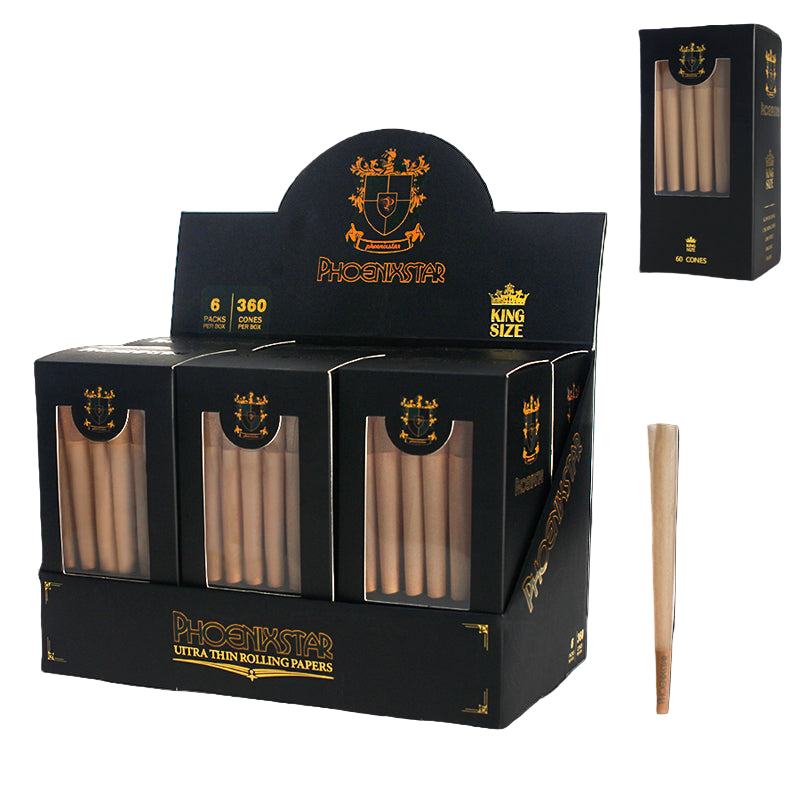 Phoenix Star King Size Pre-Rolled Cones – Ultra Thin Rolling Papers