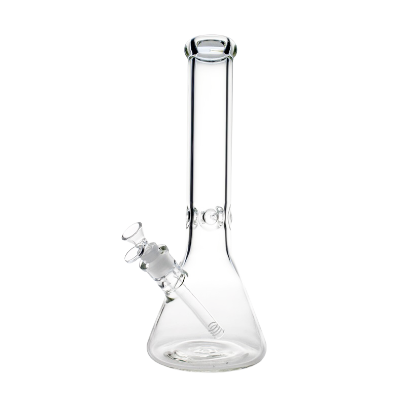 Phoenix Star Clear Beaker Bong – 12" Classic Straight Tube with Ice Pinch