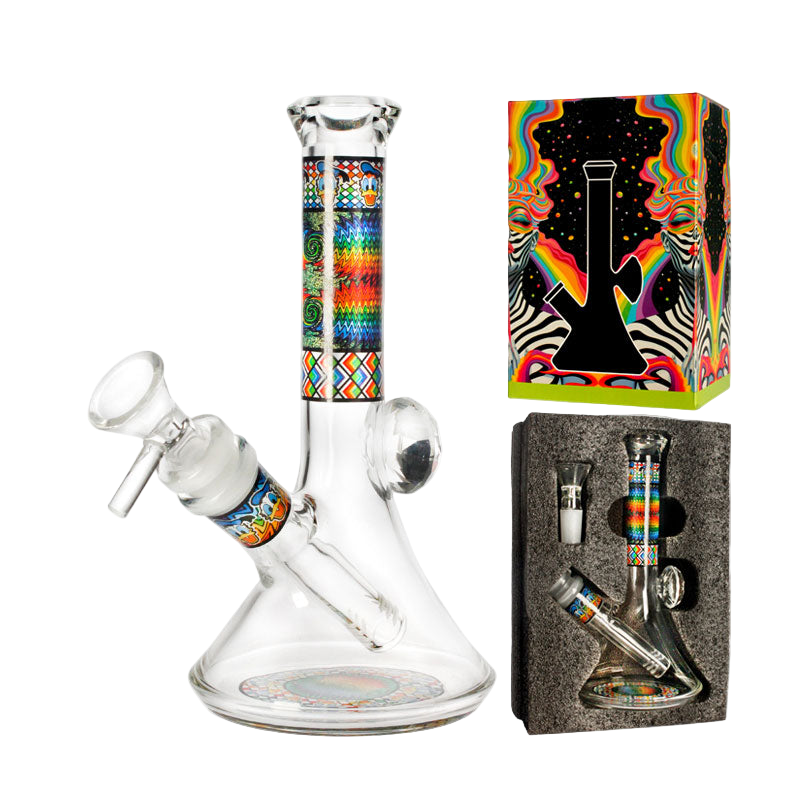 9" Beaker Bong with Psychedelic Print and Gift Box