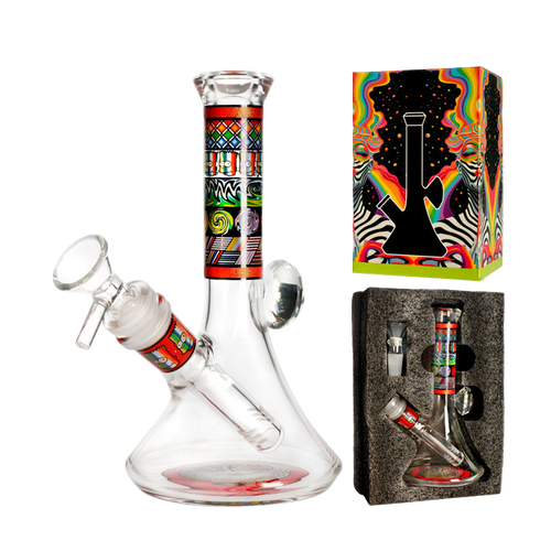 9" Beaker Bong with Psychedelic Print and Gift Box